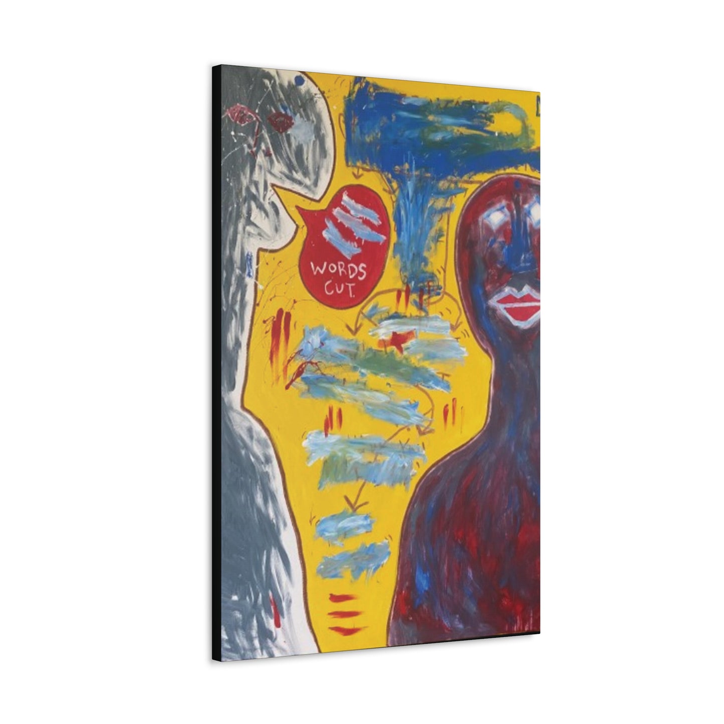 Deme "Words Cut" Canvas Print
