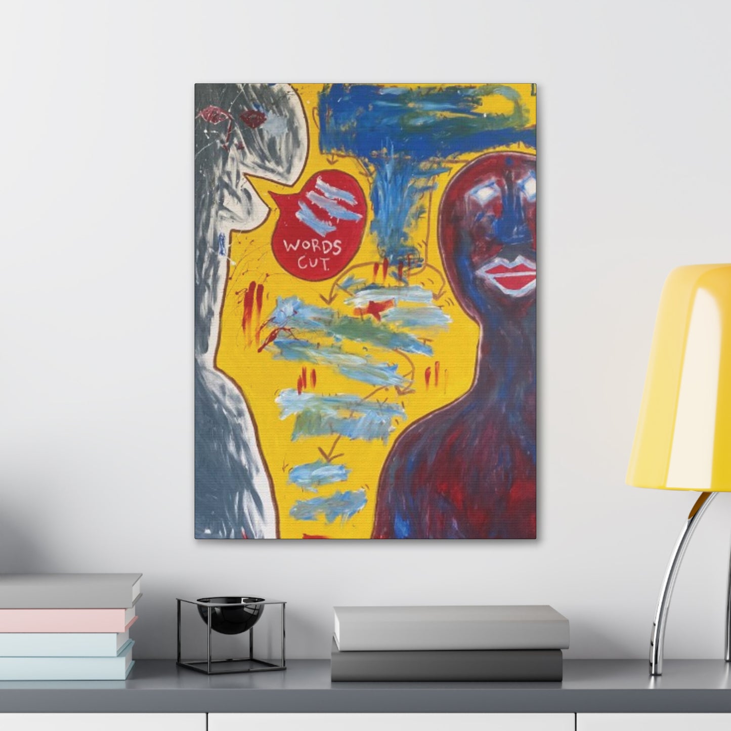 Deme "Words Cut" Canvas Print
