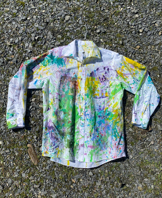 Deme Original Painted Long Sleeve Collared Shirt