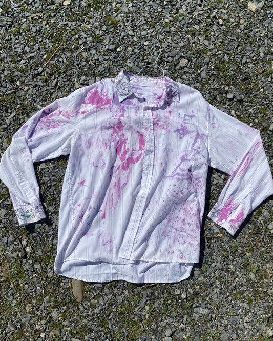 Deme Original Painted Long Sleeve Collared Shirt