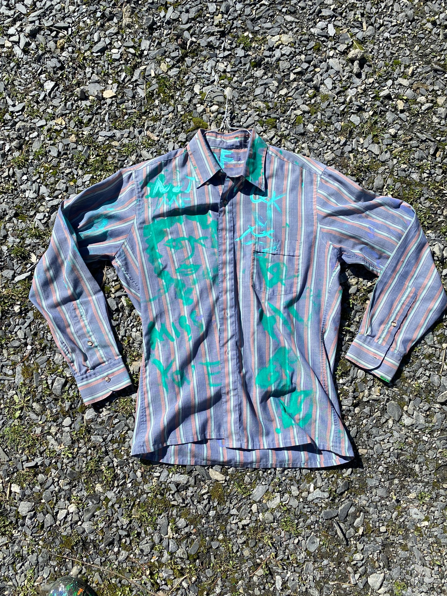 Deme Original Painted Long Sleeve Collared Shirt