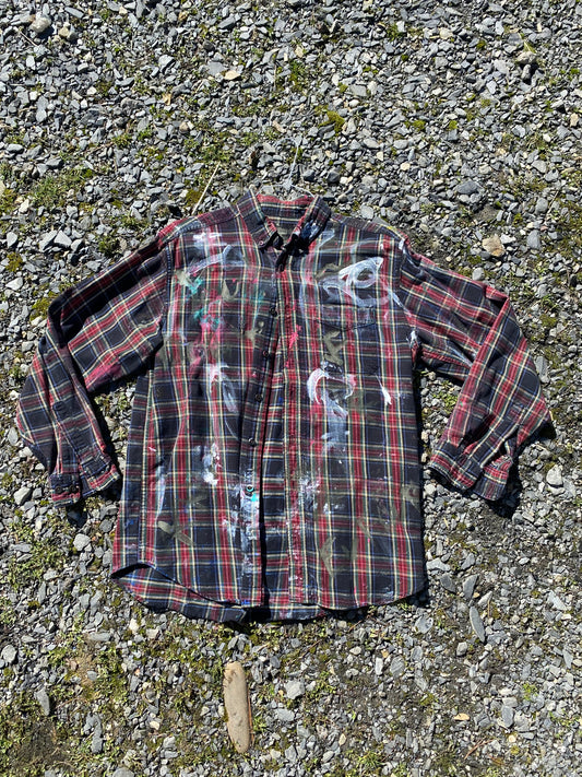 Deme Original Painted Long Sleeve Flannel Shirt