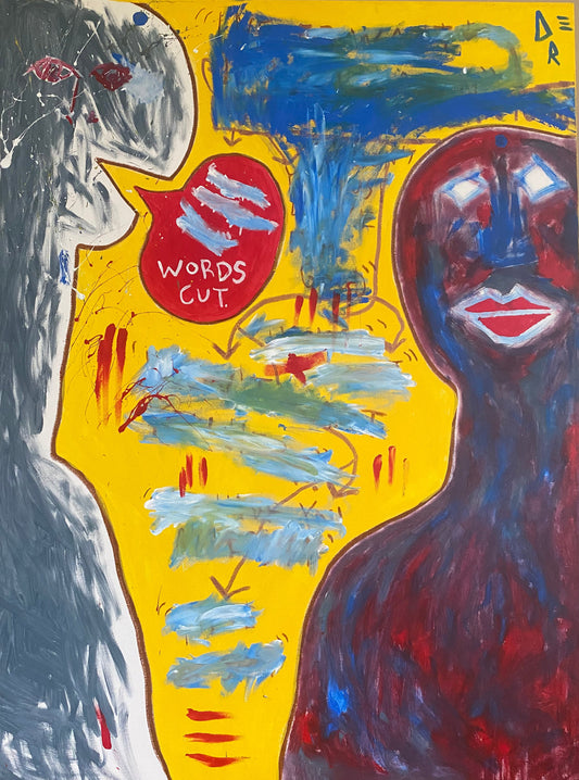 Deme Original "Words Cut" Canvas