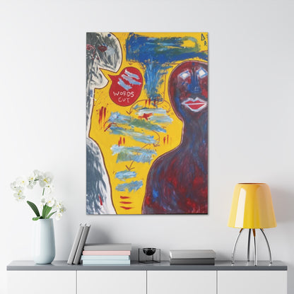 Deme "Words Cut" Canvas Print