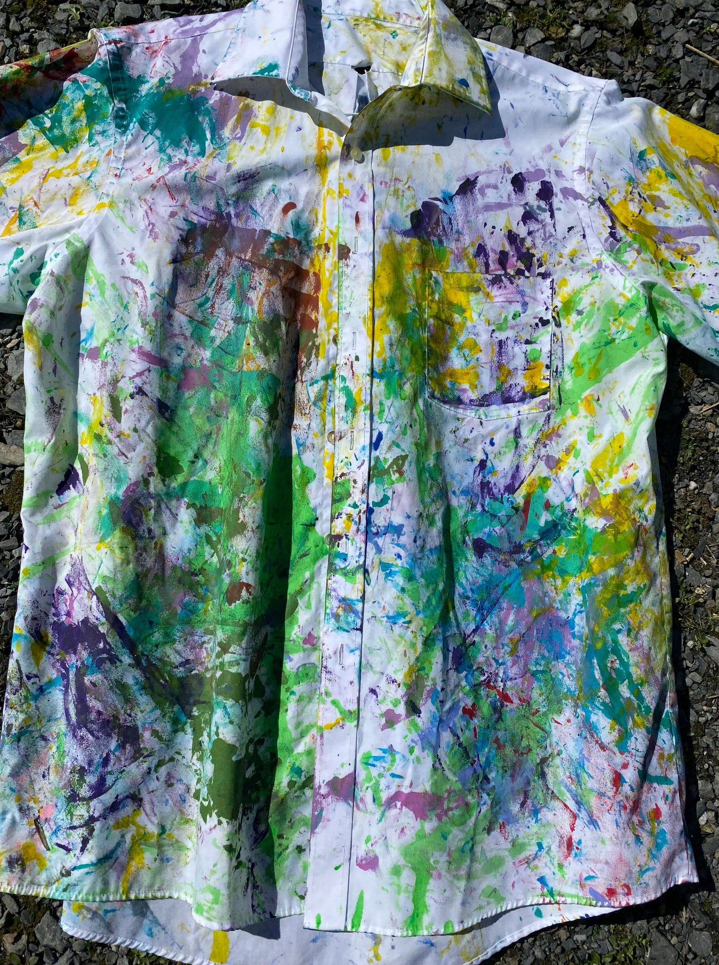 Deme Original Painted Long Sleeve Collared Shirt