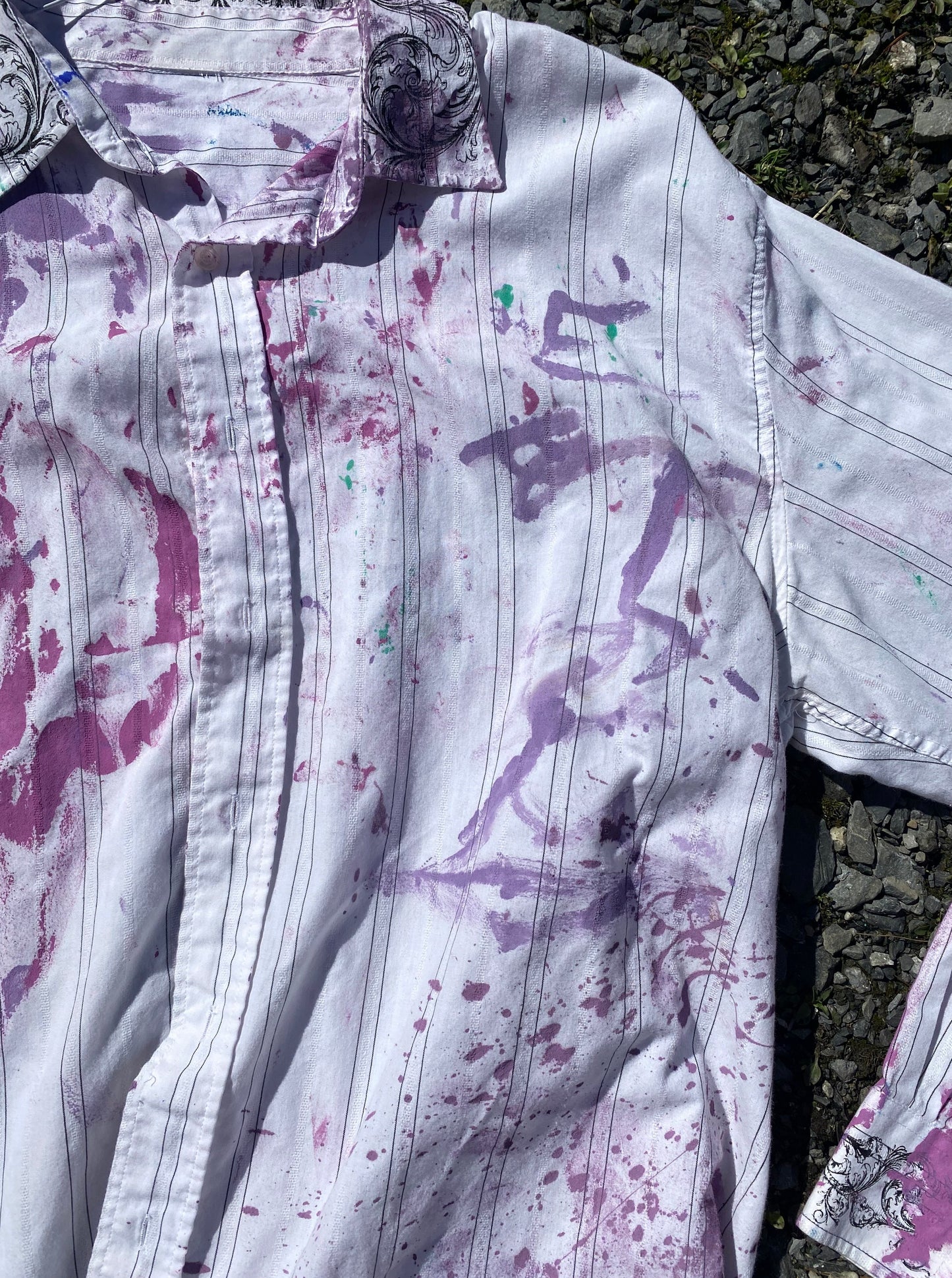 Deme Original Painted Long Sleeve Collared Shirt