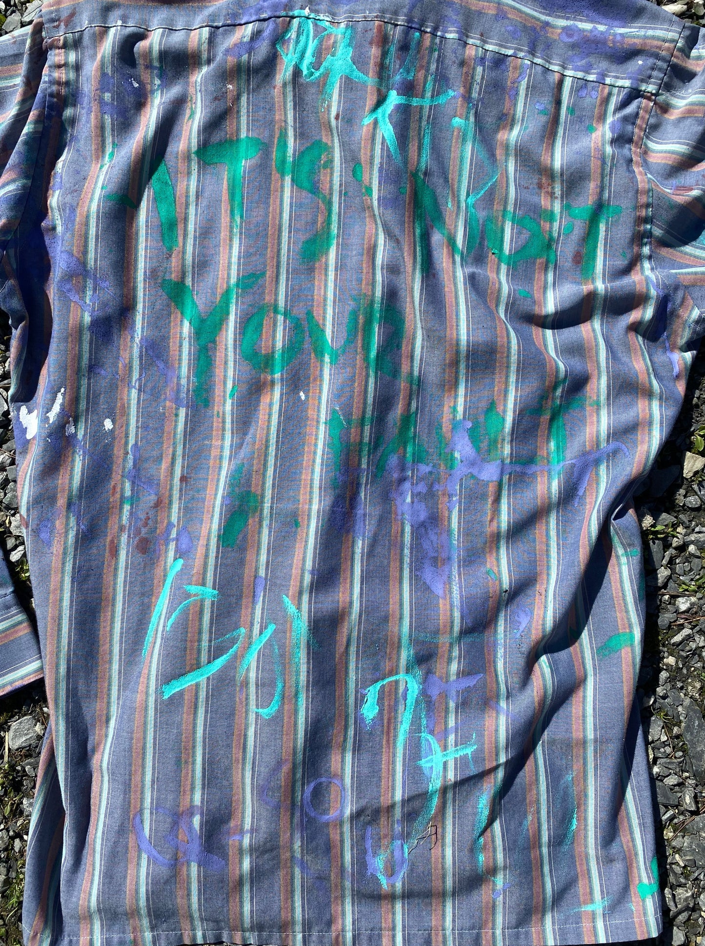 Deme Original Painted Long Sleeve Collared Shirt