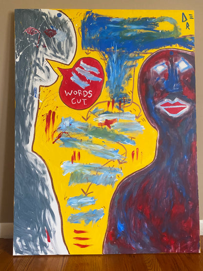 Deme "Words Cut" Canvas Print