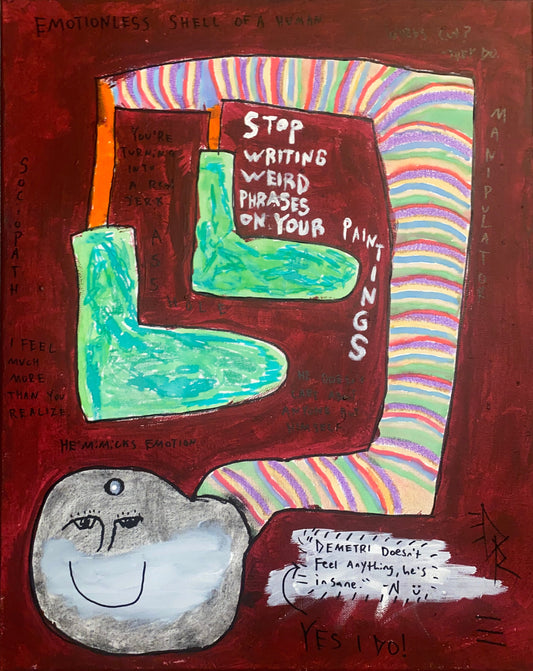 Deme Original "Angry Words" Canvas